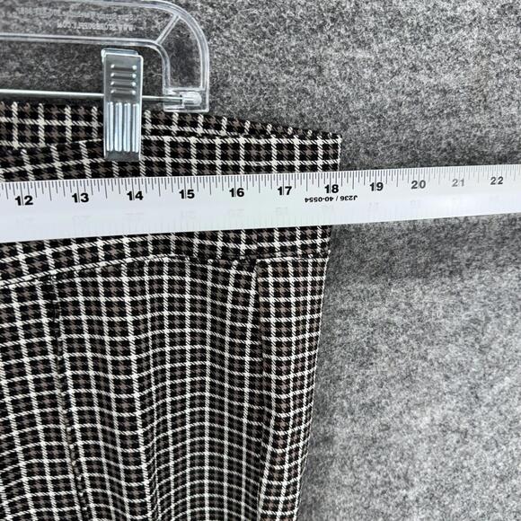 Old Navy Pants Women XL Tall Black Plaid High Rise Flat Front Skinny Chino - Picture 3 of 8